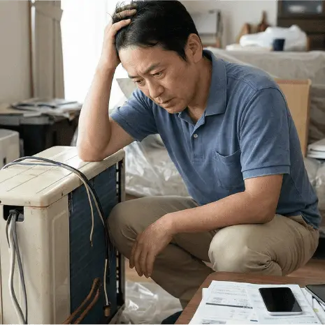 古いエアコンの取外し・処分が必要なお悩みのイメージ